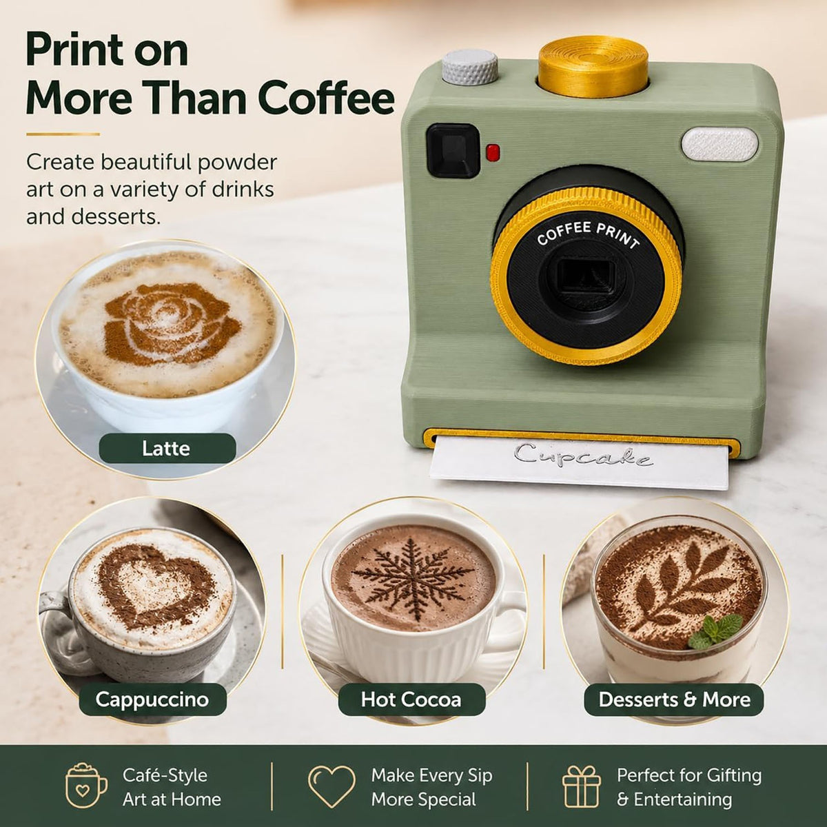 Coffee Art Stencil Printer ? Manual Latte & Cappuccino Decorating Tool