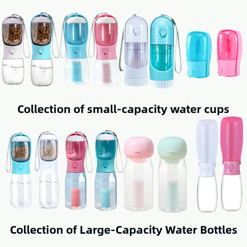 3-in-1 BPA-Free Pet Water Bottle - Leak-Proof Lock-Seal Dog Travel Supplies with Built-In Filtration, Food Storage, Poop Bag Dispenser, Sealed Bags, Mess-Free Design, Travel-Friendly Hiking Accessory